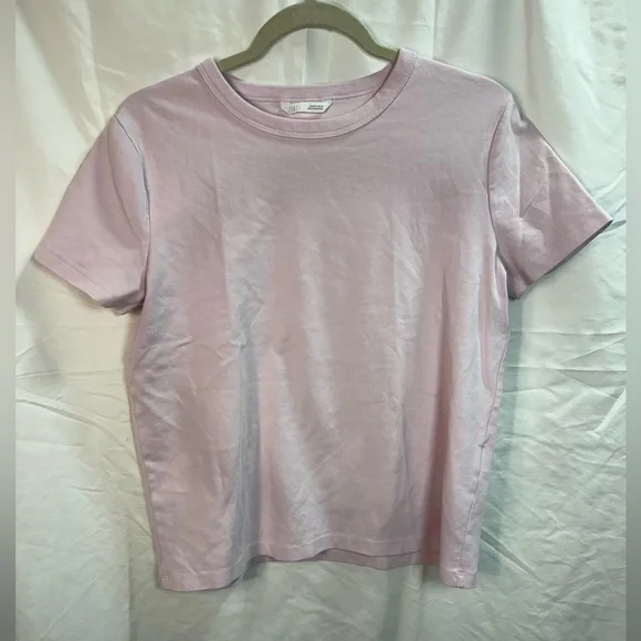 PacSun Butterfly Graphic Tee + Zara Pink Basic T Shirt Bundle Size L - Picture 5 of 9